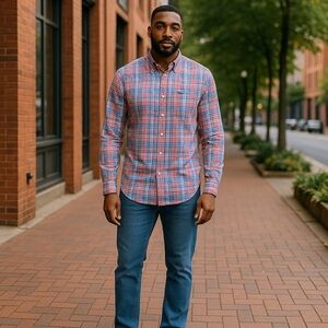 Vineyard Vines plaid classic fit Tucker shirt size large